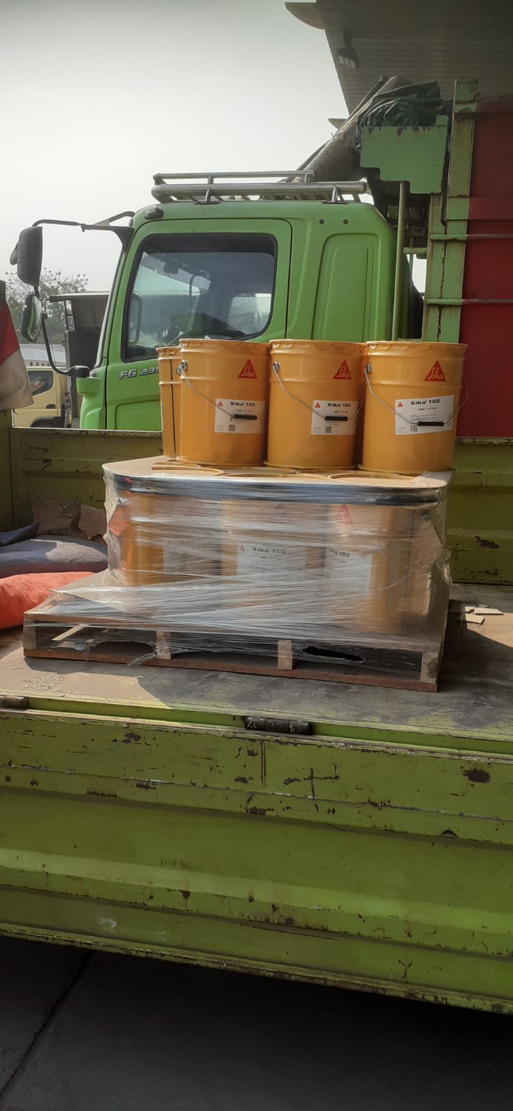 Pengiriman material Water Plug Sika 102