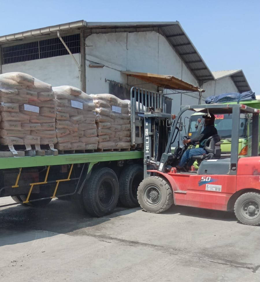 Pengiriman material Plaster Instant APLUS 22