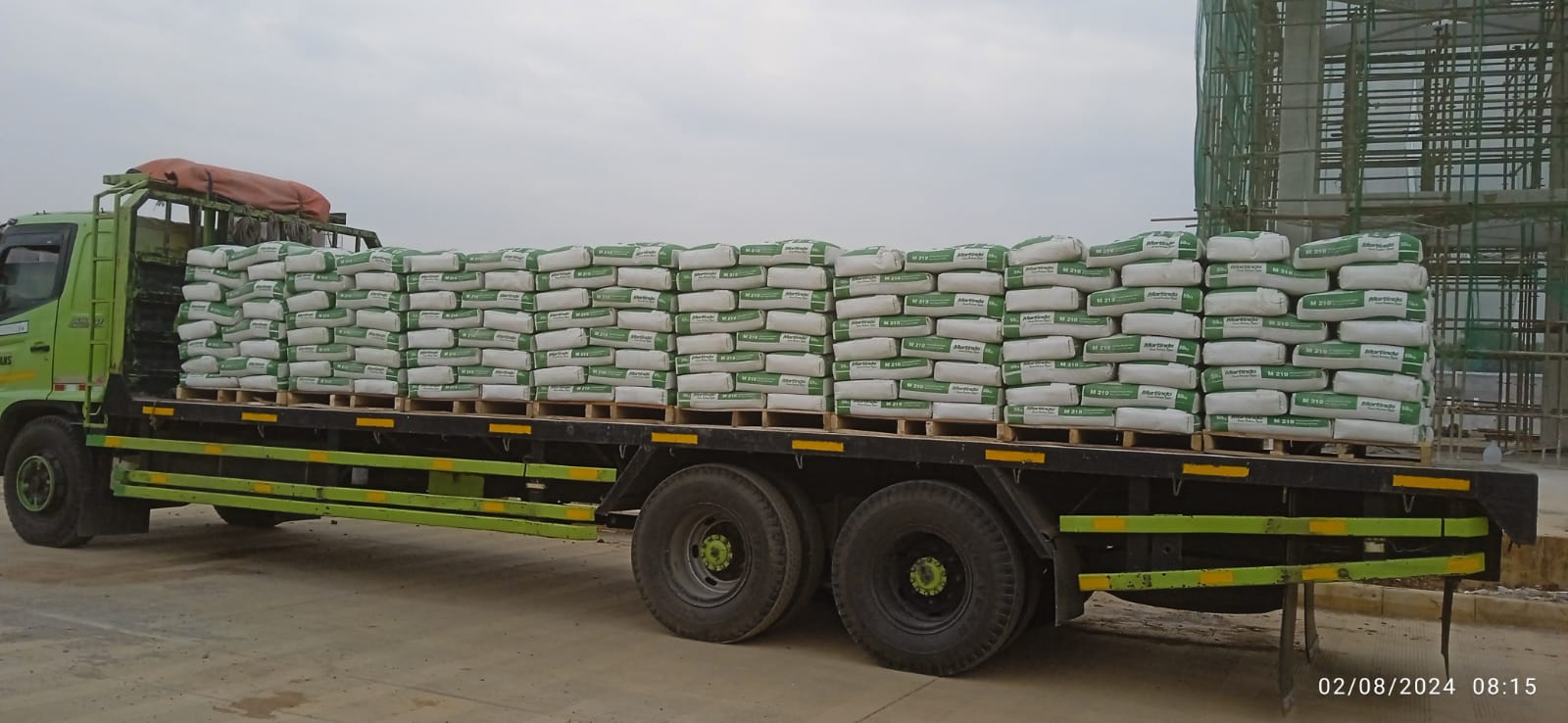 Pengiriman material Pasangan Bata Merah sekaligus Plaster Mortindo M210