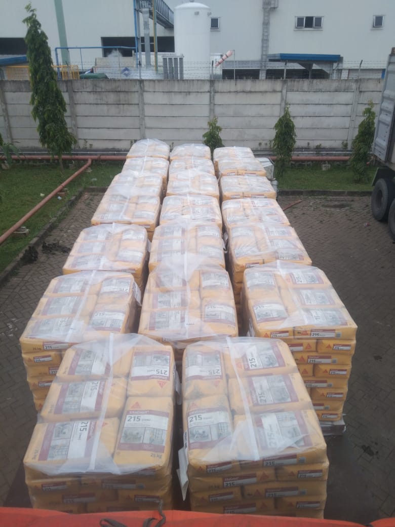 Pengiriman material Grouting SikaGrout 215 26 Desember