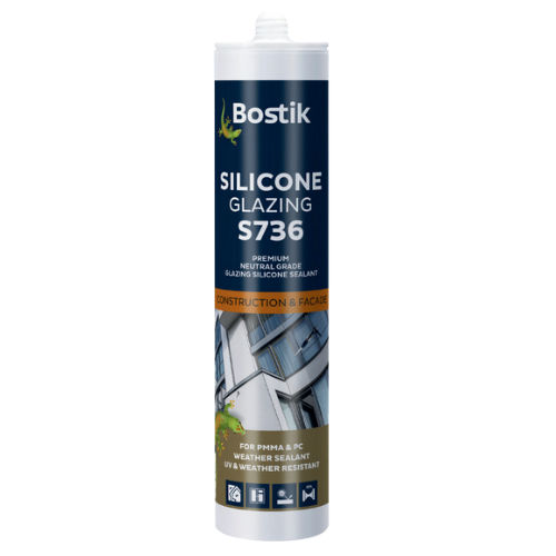 SILICONE GLAZING S736 (Kaca, Atap Metal, Panel Alumunium)